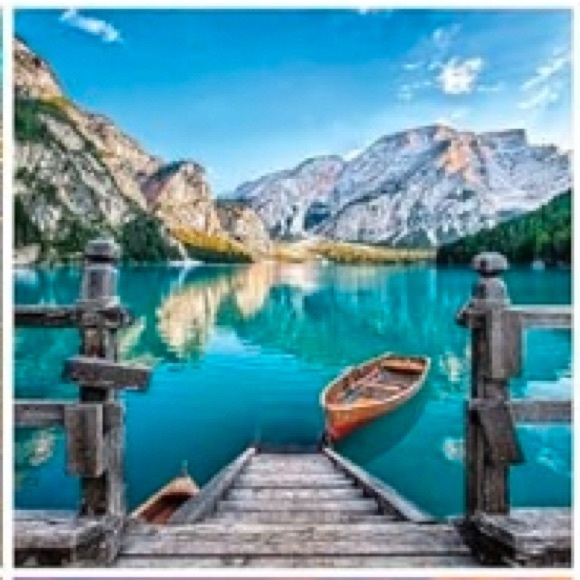 Hand Crafted Other - Mountain Lake Diamond Painting Kit 30x30cm Full Drill DIY Art